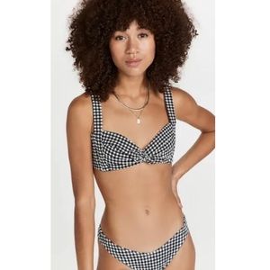 Montce Kayla Black White Gingham bikini top S